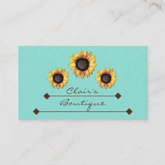Carte De Visite Triangle des tournesols Boho (Devant)