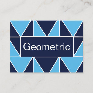 Carte De Visite Triangle géométrique bleu de la marine bleue