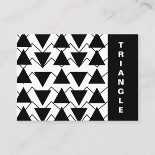 Carte De Visite Triangle noir et blanc Chevron Stripes