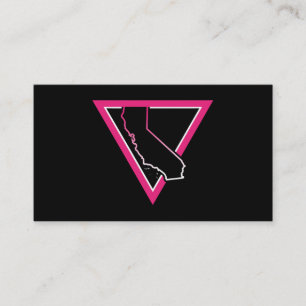 Carte De Visite triangle rose californie