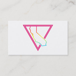 Carte De Visite triangle rose californie
