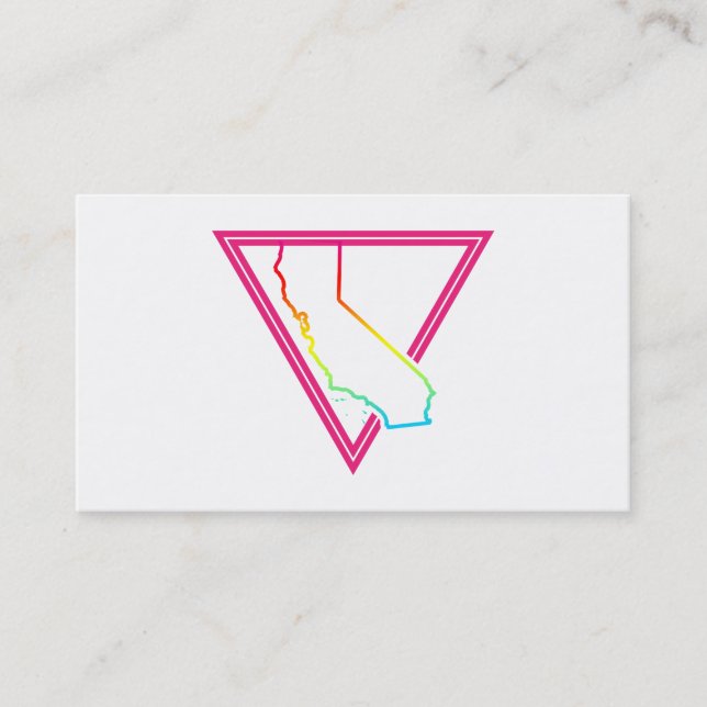 Carte De Visite triangle rose californie (Devant)