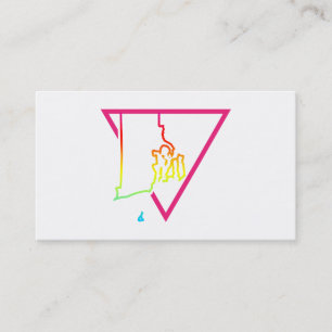 Carte De Visite triangle rose rhode island
