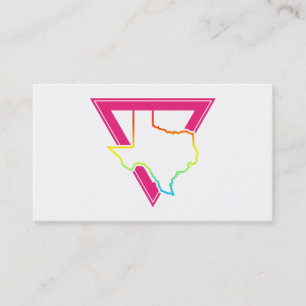 Carte De Visite triangle rose texas