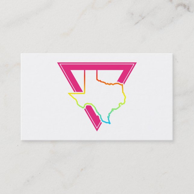 Carte De Visite triangle rose texas (Devant)