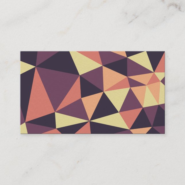 Carte De Visite Triangle style Delaunay Abstrait 02 (Devant)