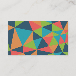 Carte De Visite Triangle style Delaunay Abstrait 04