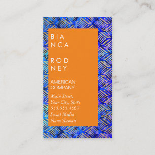 Carte De Visite Triangles Bleus et Gold