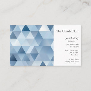 Carte De Visite Triangles en bleu et gris
