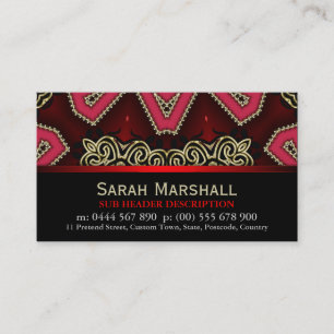 Carte de visite Tribal Rouge+Noir avec logo
