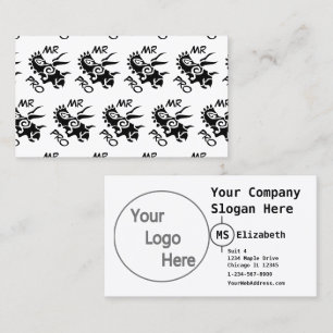 Carte De Visite Tricératops Black Mister Pro