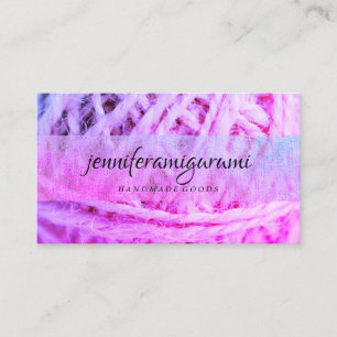 Carte De Visite Tricot Au Crochet De Fil