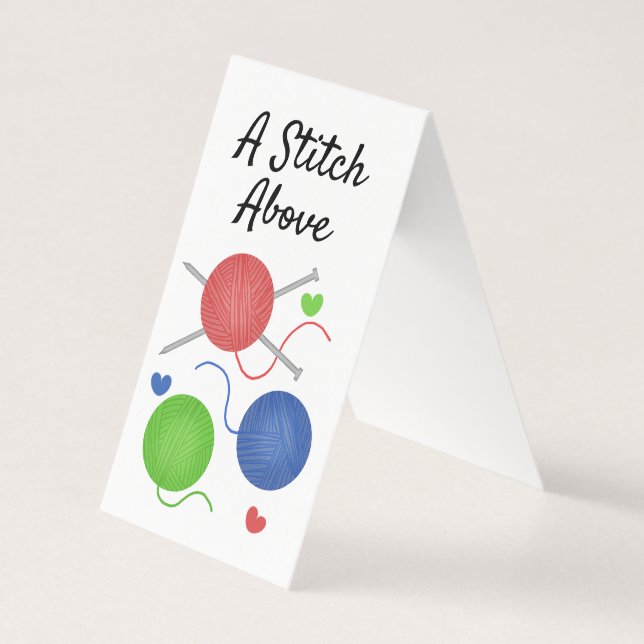 Carte De Visite Tricot avec amour (Devant)