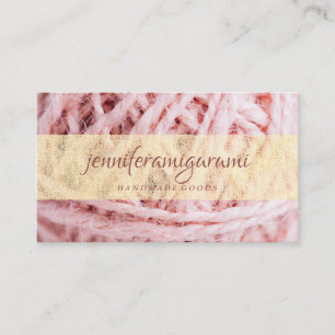Carte De Visite Tricot de fils Crochet artisanal