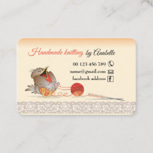 Carte De Visite Tricot fait main