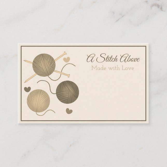 Carte De Visite Tricot neutre (Devant)