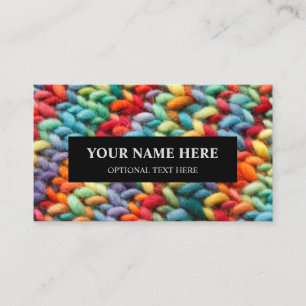 Carte De Visite Tricot Rainbow Yarn