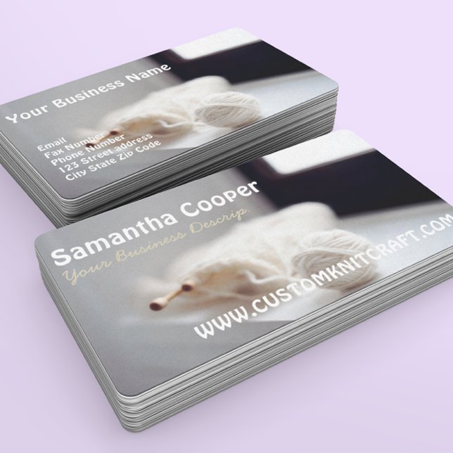 Carte De Visite tricot/tricot Yarns Photographie (Créateur téléchargé)