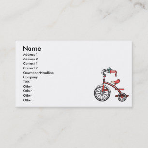 Carte De Visite tricycle rétro
