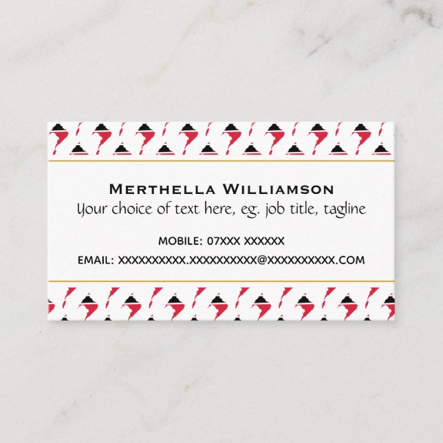 Carte De Visite TRINIDAD TOBAGO Écriture chrétienne Jean 3:16 (Devant)