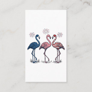 Carte De Visite Trio de flamants patriotiques dessin de gravure vi