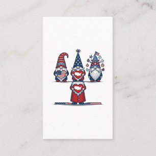 Carte De Visite Trio de gnomes patriotiques dessin vectoriel vinta