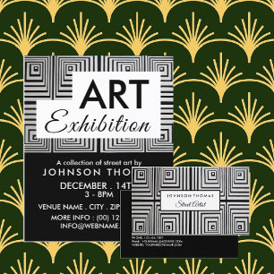 Carte De Visite Trippy Maze Carrés, Artiste professionnel