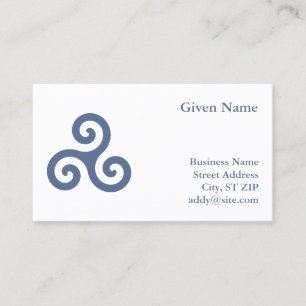 Carte De Visite Triskelion Bleu