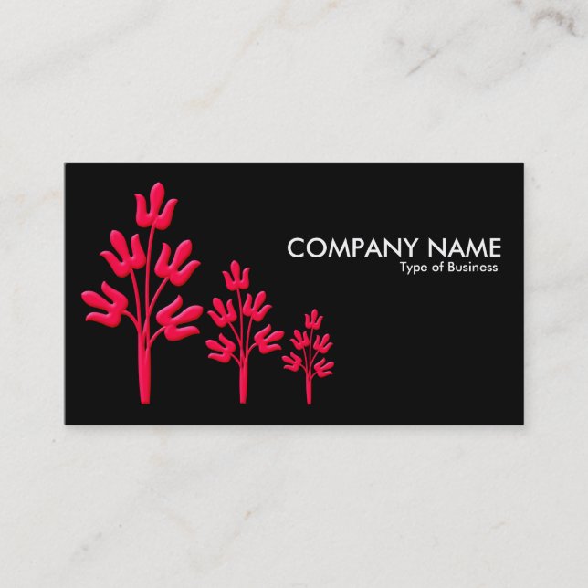 Carte De Visite Trois Arbres Crimson - Noir (Devant)