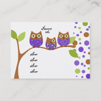Carte De Visite Trois Chouettes