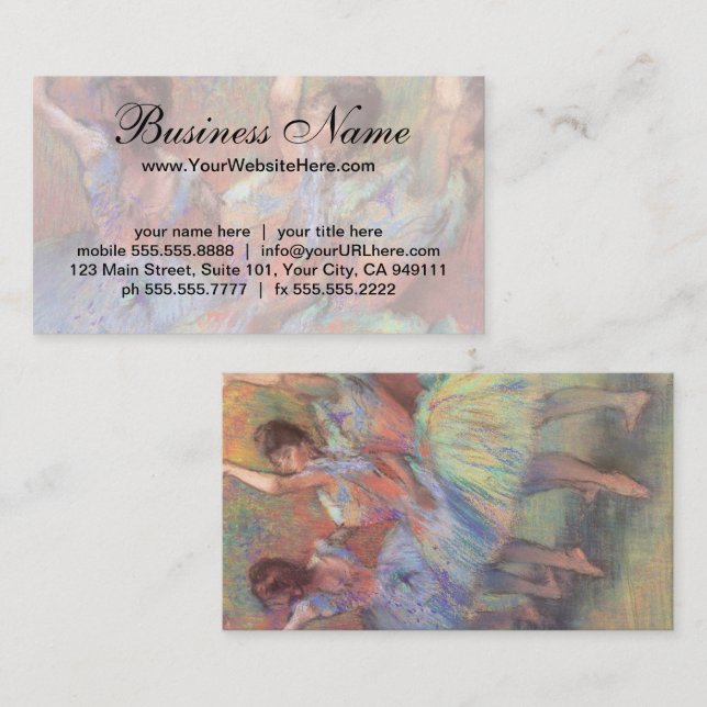 Carte De Visite Trois Danseuses par Edgar Degas (Devant / Derrière)