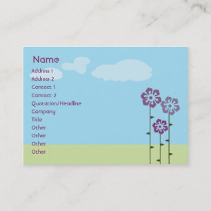 Carte De Visite Trois fleurs - Chubby