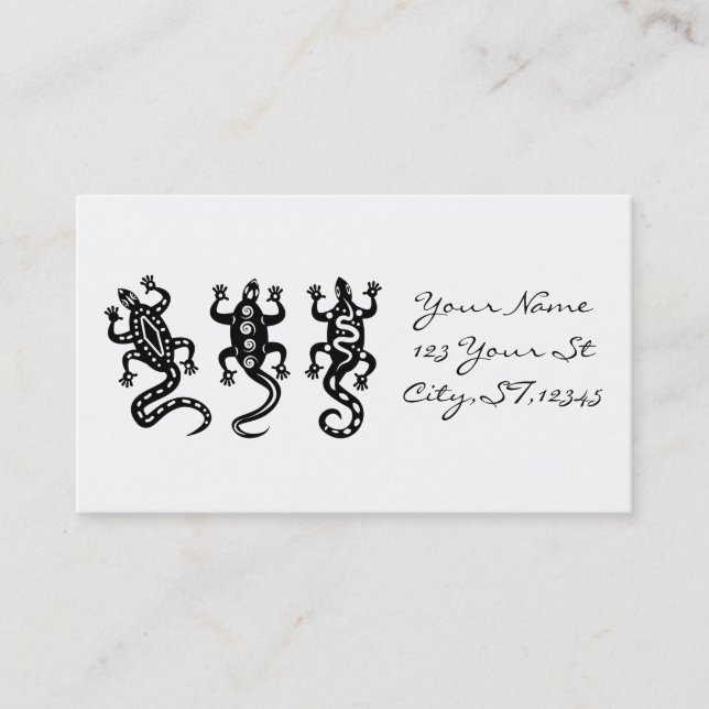 Carte De Visite Trois Lizards Thunder_Cove style sud-ouest (Devant)