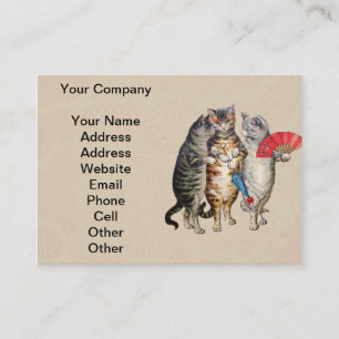 Carte De Visite Trois Petits Chatons Illustration de Mère l'Oie