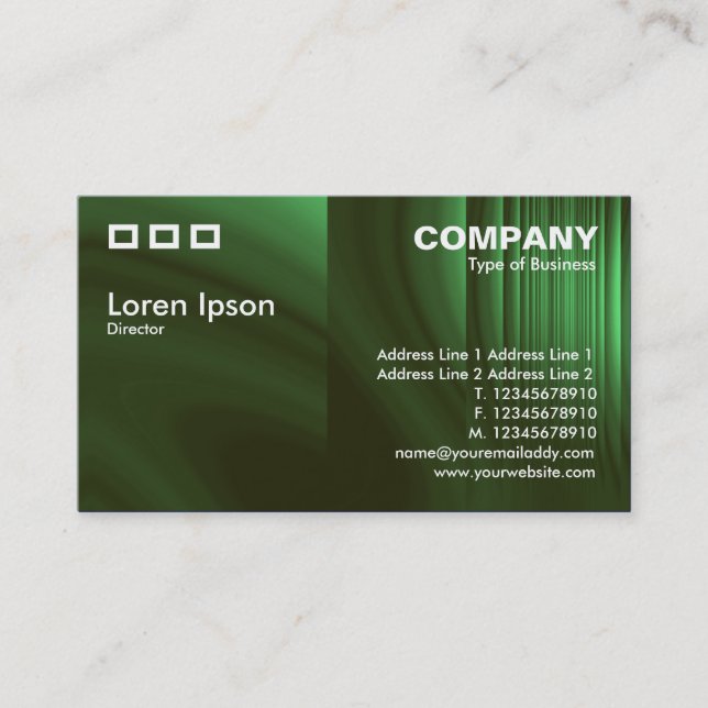 Carte De Visite Trois Rectangles - Bouteille Texture verte (Devant)