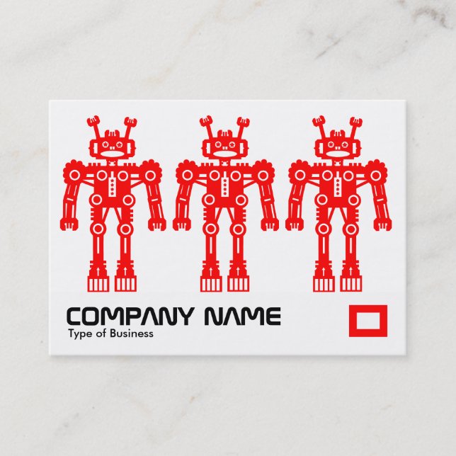 Carte De Visite Trois robots rouges (Devant)