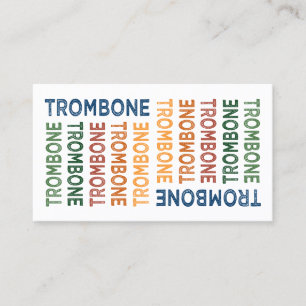 Carte De Visite Trombone coloré