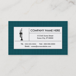 Carte De Visite trompette plaid