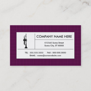 Carte De Visite trompette plaid