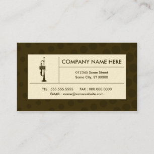 Carte De Visite trompette tramée