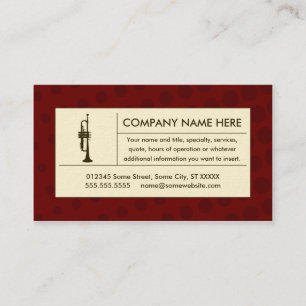 Carte De Visite trompette tramée