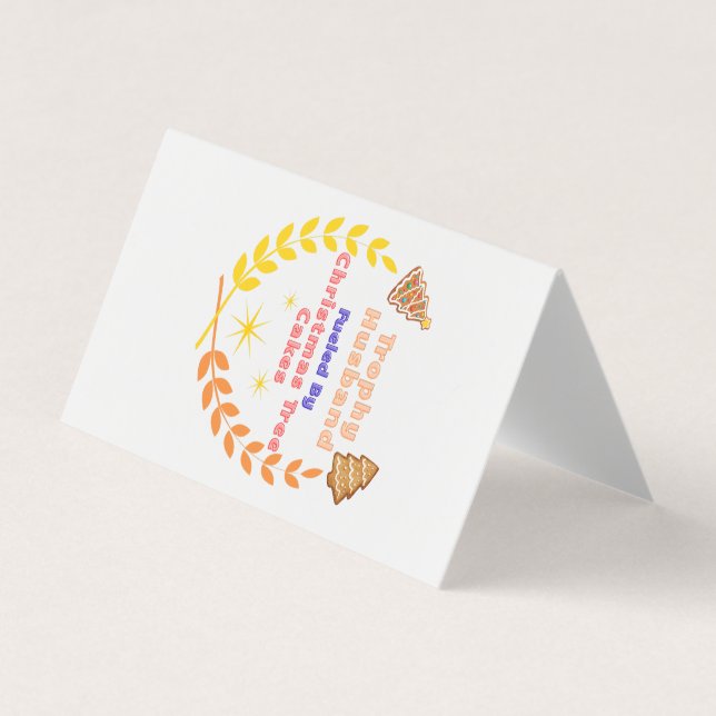 Carte De Visite Trophy Husband Fueled by Christmas Tree Cakes (Devant)