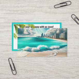 Carte De Visite Tropical Beach Getaway