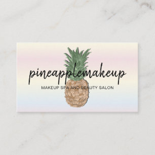 Carte De Visite Tropical Boho Chic Ananas Holographique