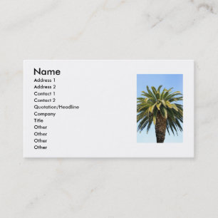 Carte de visite tropical de palmier