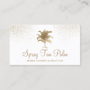Carte De Visite Tropical Gold Palmier Pulvérisation Bronzage Étinc