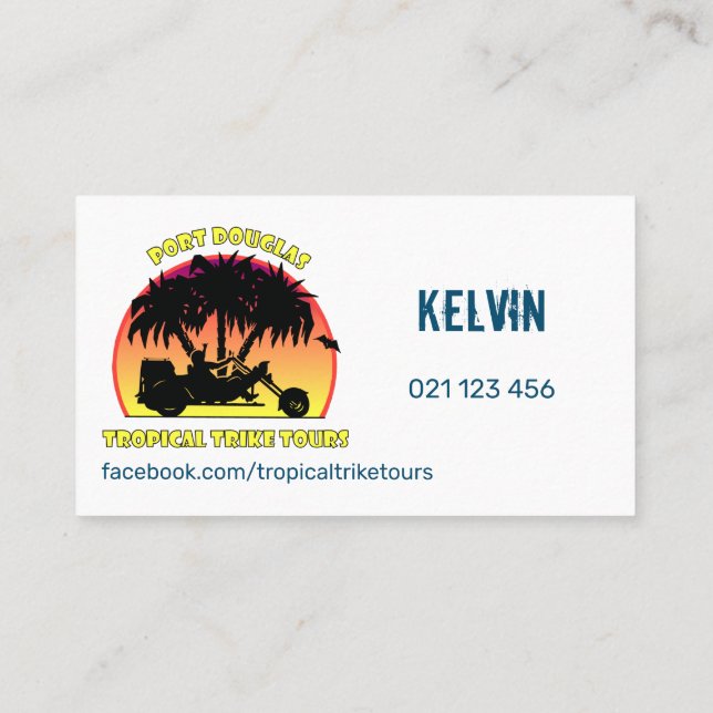 Carte De Visite Tropical Trike Tours (Dos)