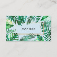 Carte de visite tropicale moderne