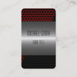 Carte De Visite Trou métallique en acier inoxydable 3