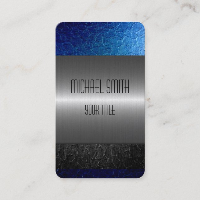 Carte De Visite Trou métallique en acier inoxydable or 2 (Devant)